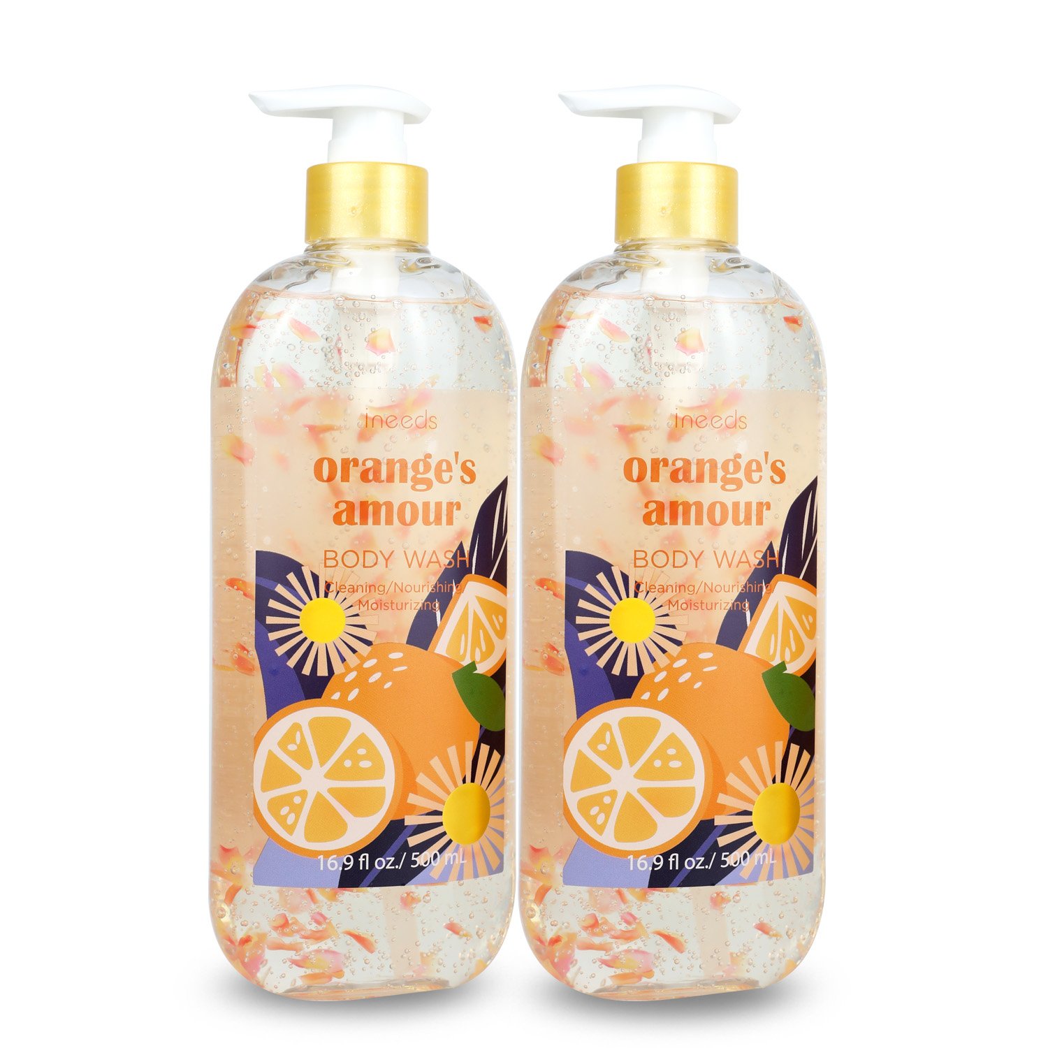 Daily Clean Body Bath shower shower gel Body Wash With Petals For Lady