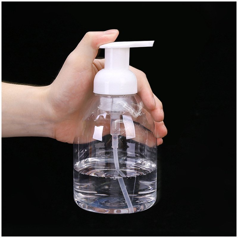 16 oz 500 ml Amber PET Plastic Refillable Pump Hand Soap Bottles Plastic body Wash Liquid Soap Bottles With Pump Dispenser