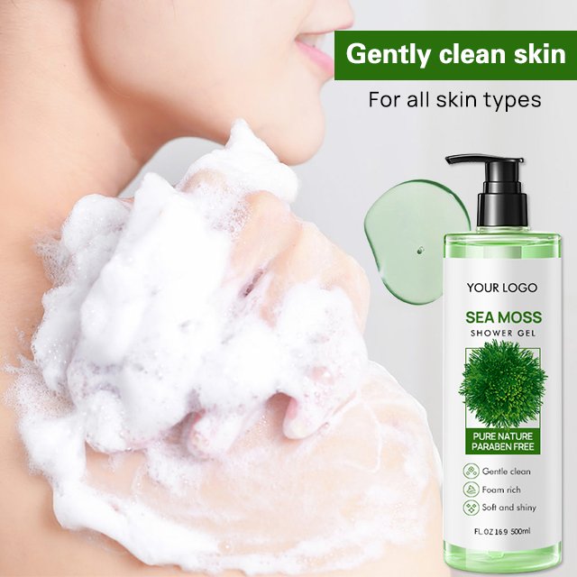 OEM ODM Private Label Smoothing Moisturizing Amino Acids Perfume Body Bath Seaweed Shower Gel