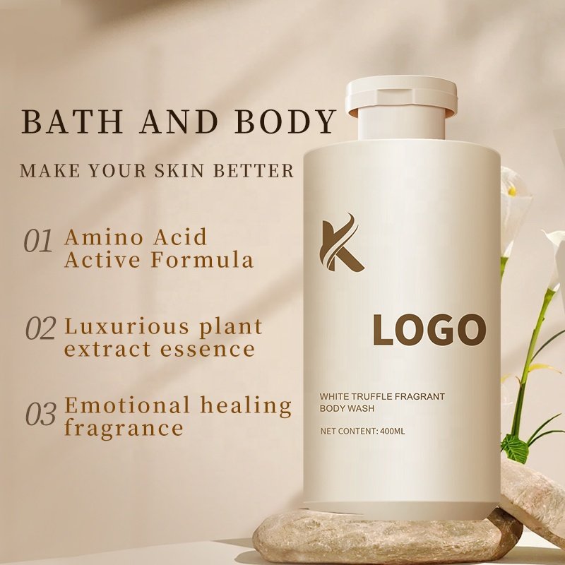OEM Factory 400ML White Truffle Moisturizer SPA Oil Control Bubble Bath Shower Creams Whitening Body The Shower Gel Lotion