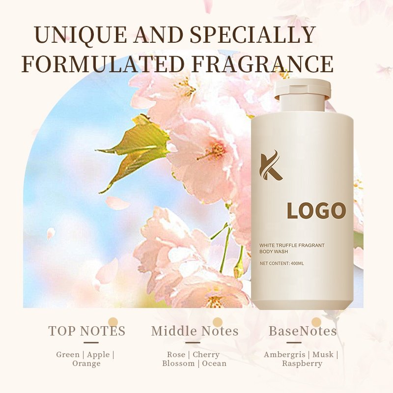 OEM Factory 400ML White Truffle Moisturizer SPA Oil Control Bubble Bath Shower Creams Whitening Body The Shower Gel Lotion