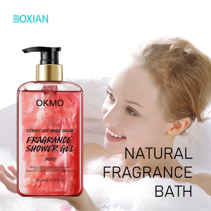 OKMO Wholesale shower gel cleansing refreshing silky and beautiful Korean Perfume shower gel