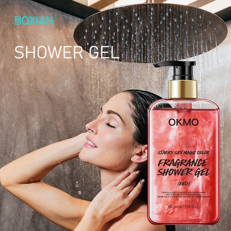 OKMO Wholesale shower gel cleansing refreshing silky and beautiful Korean Perfume shower gel