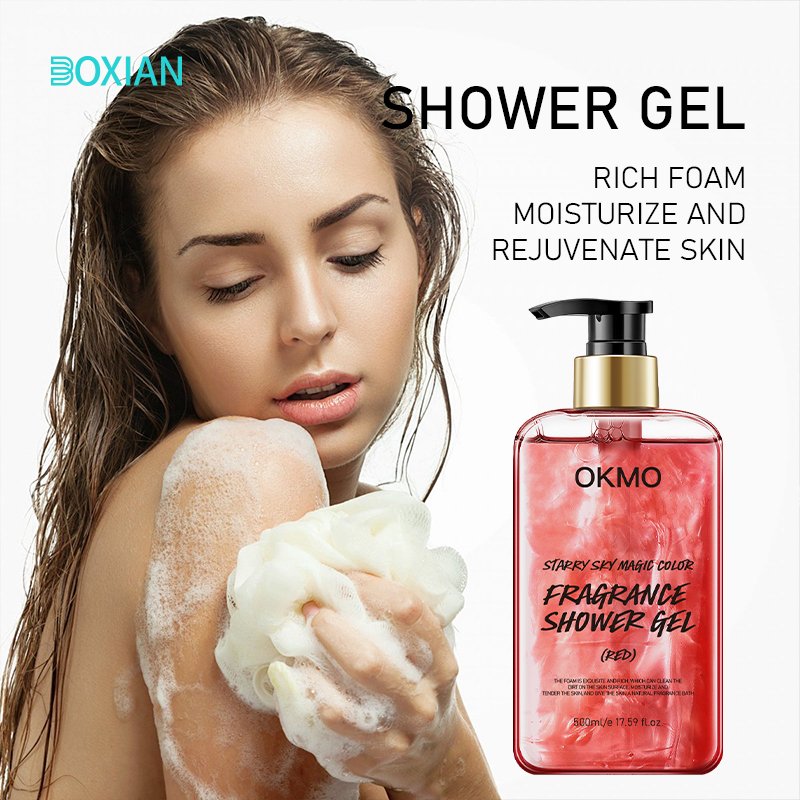 OKMO Wholesale shower gel cleansing refreshing silky and beautiful Korean Perfume shower gel