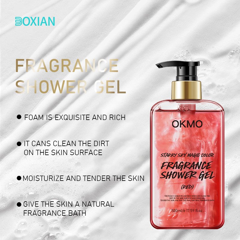 OKMO Wholesale shower gel cleansing refreshing silky and beautiful Korean Perfume shower gel