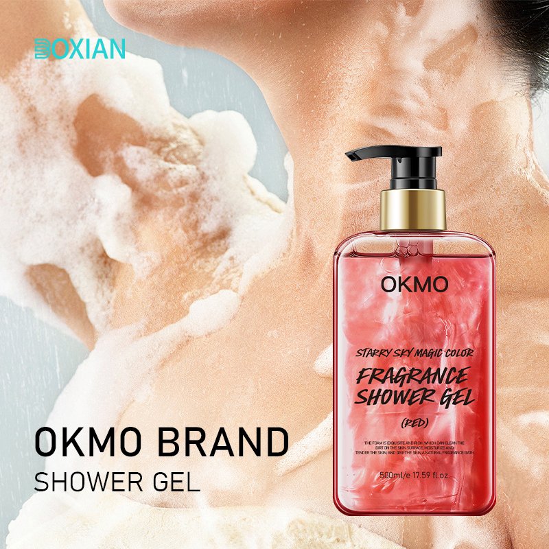 OKMO Wholesale shower gel cleansing refreshing silky and beautiful Korean Perfume shower gel
