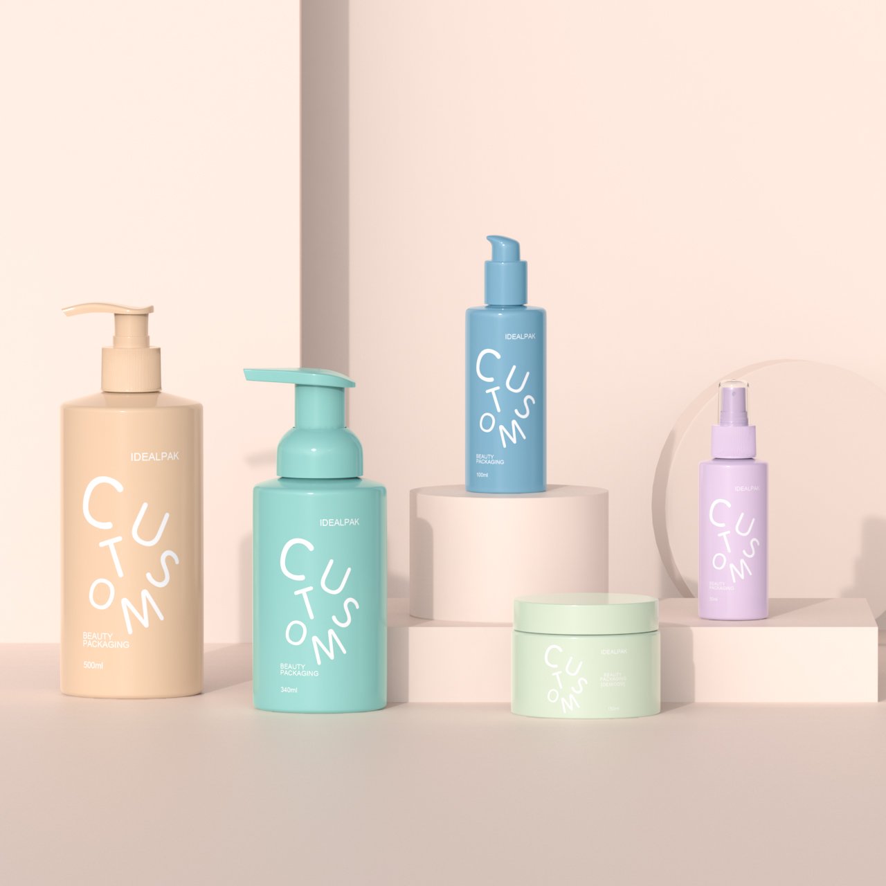 empty rounded cosmetic shower gel bottle packaging 100ml 150ml 350ml 500ml wholesale baby shampoo bottles