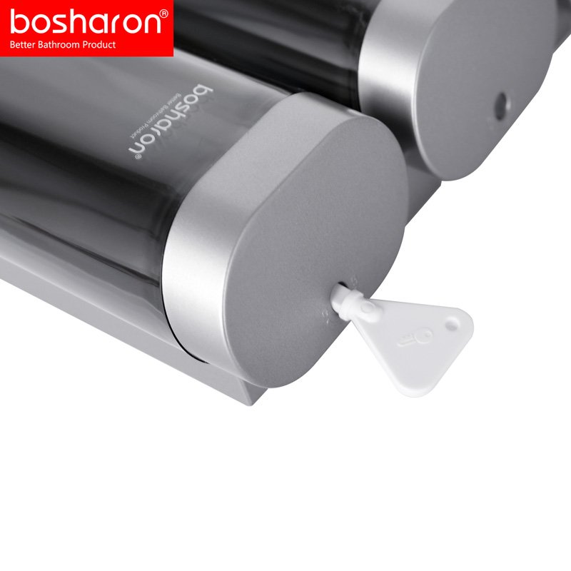 3 In 1 Chamber Wall Mounted Bathroom Shower Pump Dispenser And Organizer-Holds Shampoo Conditioner Shower Gel Soap Dispenser