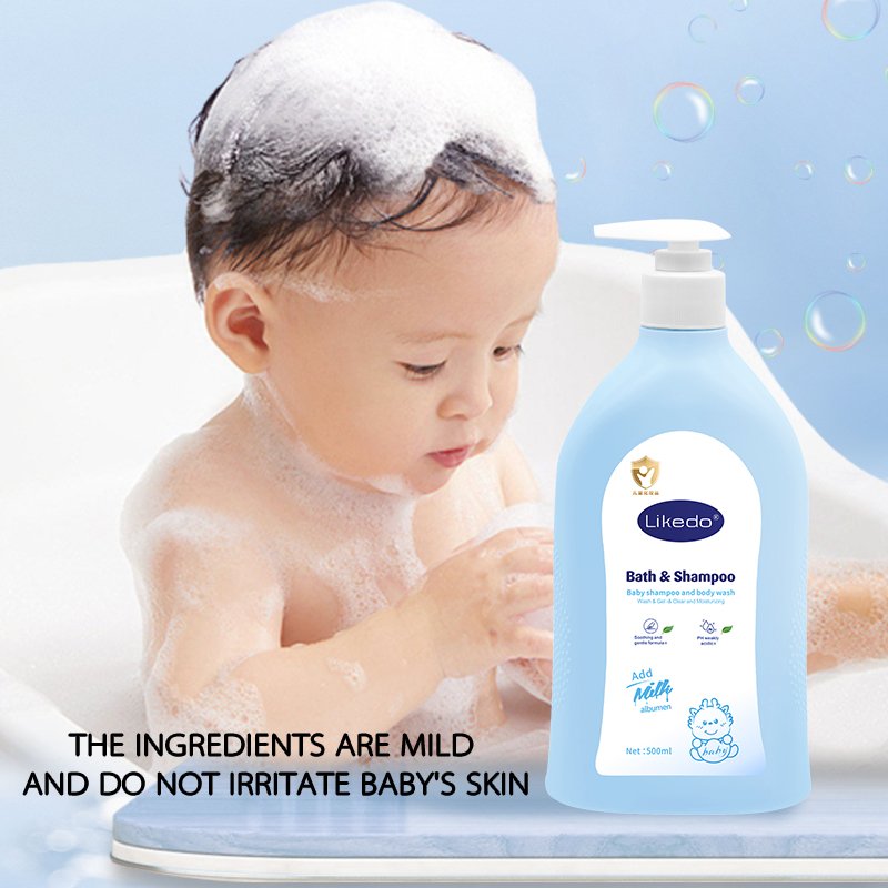 Private Label 2 In 1 Baby Body Wash Shampoo Natural Organic Shower Gel For Delicate & Newborn Skin