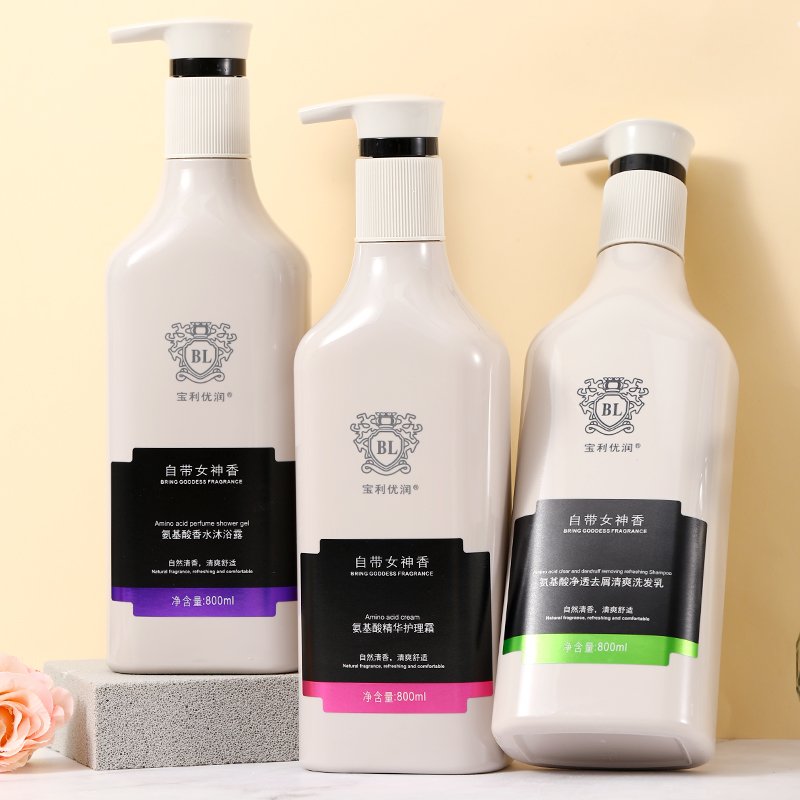 Fragrance Essential Oil Moisturizing Anti-Dandruff Oil-Control Clarifying Shower Gel, Shampoo and Conditioner Sets