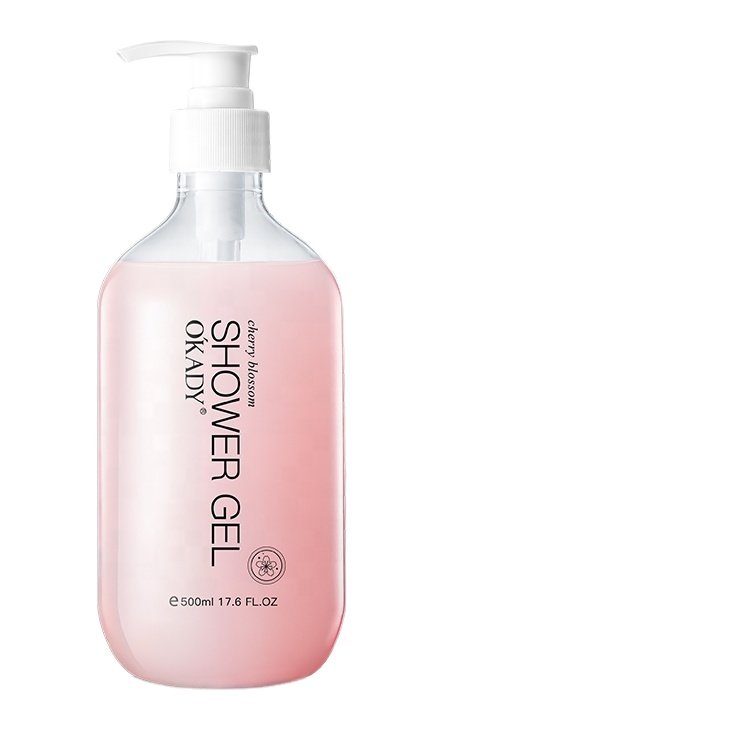 Best Selling Private Label Hydrating Nourishing Whitening Oil Control New Cherry Blossom Shower Gel 500ml for Women
