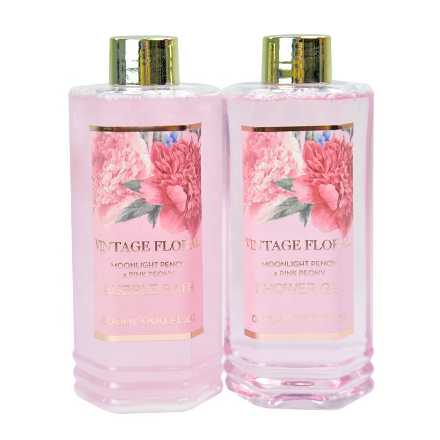 Hot selling shower gel bath and body care peony scent flower scent gel bath
