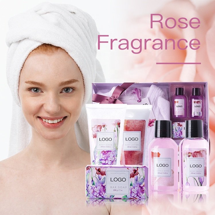 Wholesale customize private label luxury women pamper skin care bath and body bath spa box bath robe set gift