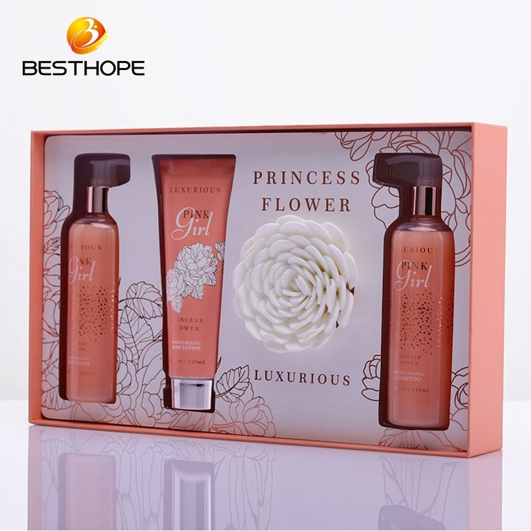 Exquisite packaging oem private label beauty bath lotion body wash care bubble mist spa bath gift set for kids women