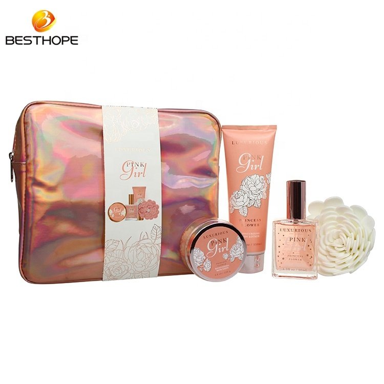 Exquisite packaging oem private label beauty bath lotion body wash care bubble mist spa bath gift set for kids women