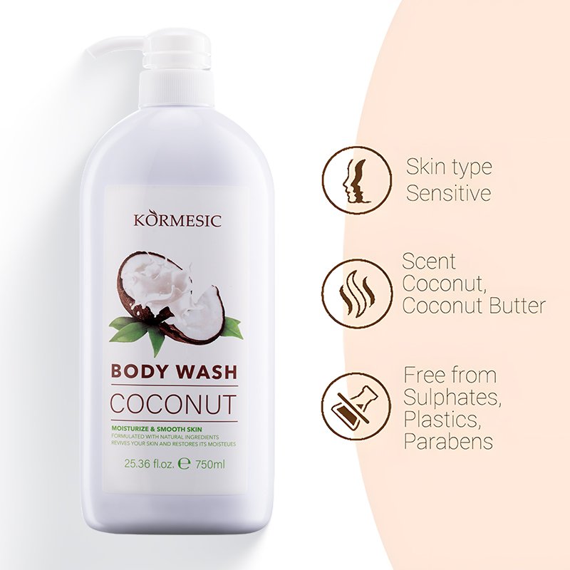 KORMESIC OEM & ODM Body Wash Shower Coconut body wash