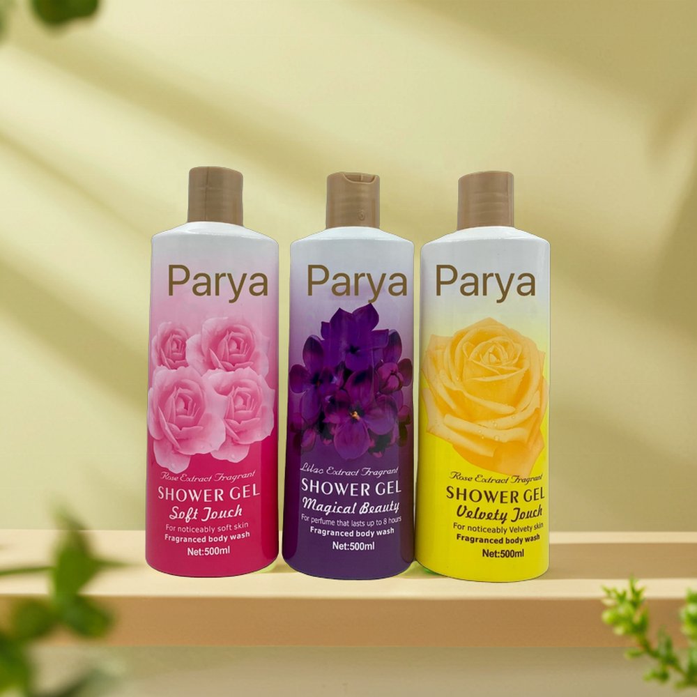 Wholesale 500ml Lilac Scented Body Wash For Women Private Label Moisturizing Perfumed Rose Bubble Shower Gel