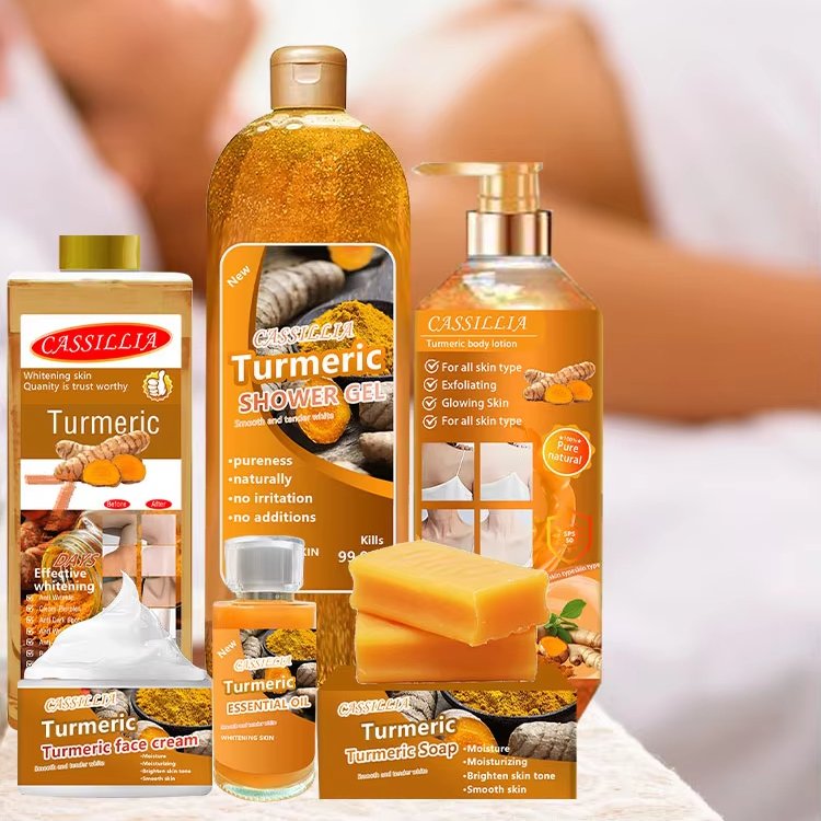 Private Label Natural Skin Care Turmeric Shower Gel Body Wash Soap Whitening Moisturizing Exfoliating Scrub Bath Gel de douche