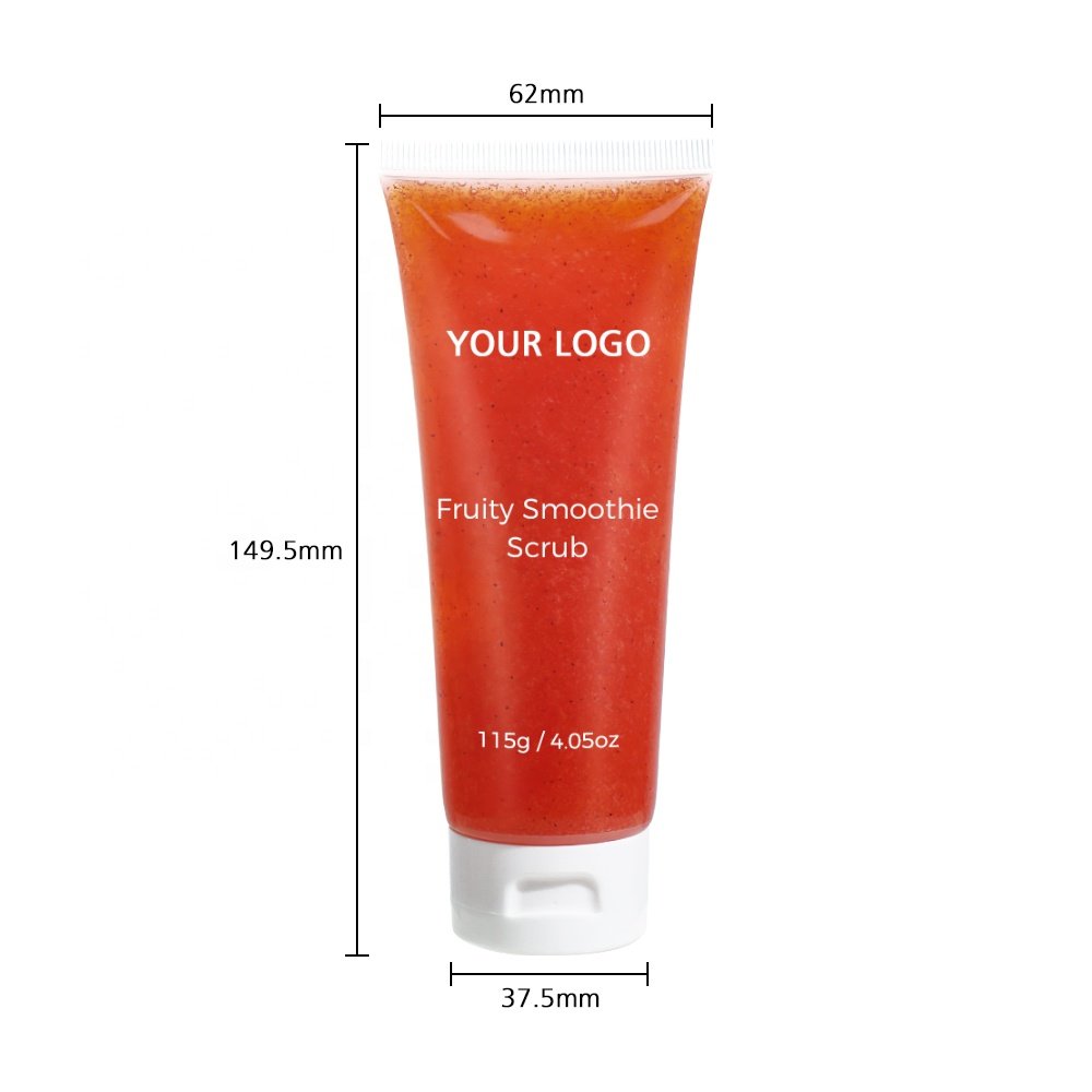 Body Scrub Manufacturer Face Cleansing Scrub Gel Exfoliating Brightening Strawberry Fruity Smoothie Body Scrub