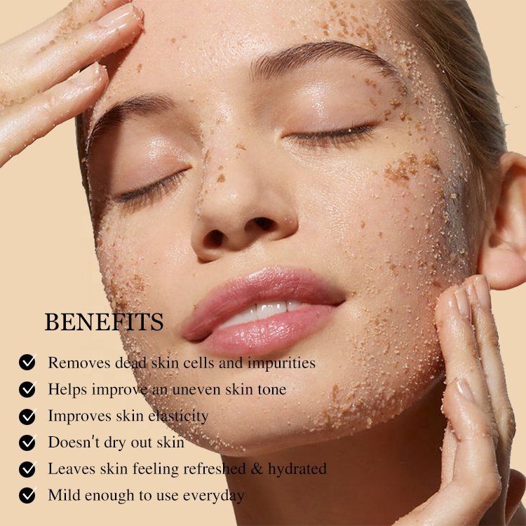 Almond Coconut Exfoliating Body Wash Refreshing Skin Organic Bath Scented Scrub Shower Gel