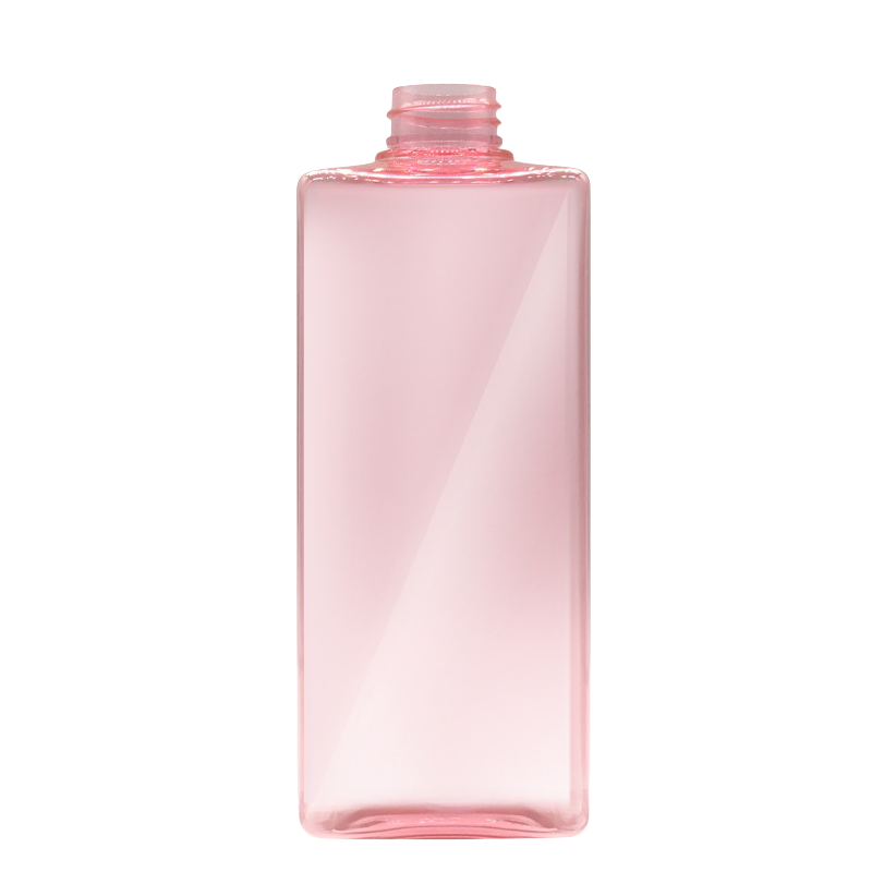 Hot Sale Clear Empty PET 500ml Shower Gel Plastic Bottle Hair Care White Flat Square Shampoo Lotion Pump Plastic Bottle