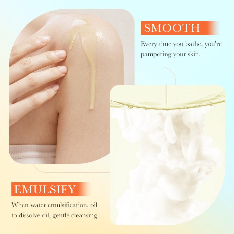 Body Wash Gel Bath Oil For Dry Skin Long Lasting Fragrance New Formulas Vitamin C Sweet Almond Olive Body Wash Oil Shower Gel