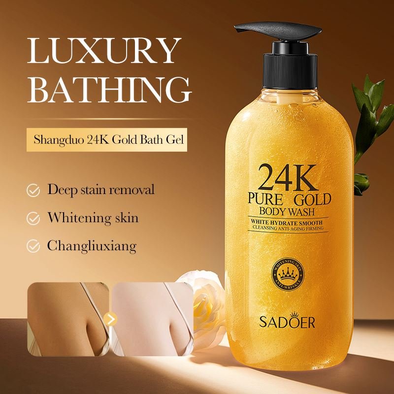 SADOER nourishing clean body wash 24k Gold body shower gel