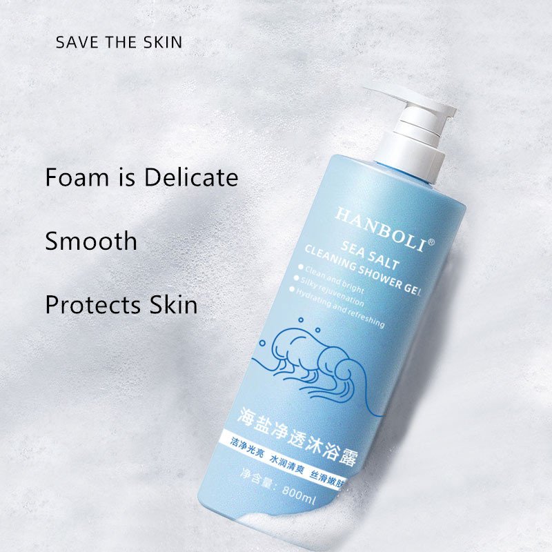 HANBOLI Sea Salt Whitening Bath Gel Cleansing Skin Personal Care Sua tam Organic Fragrance Body Wash Nourishing Shower Gel