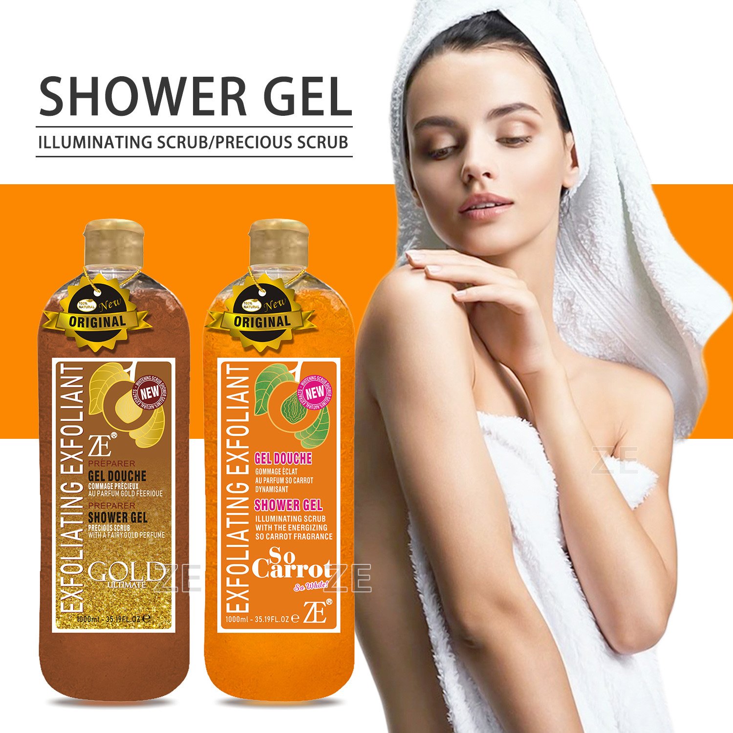 Manufacturer's Lemon 1000ml Body Wash Shower Gel Lightening Whitening Refreshing Cleansing Body Shower Gel