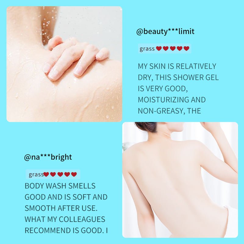 EXGYAN Goat Milk Body Wash Deep Cleaning Skin Whitening Hydrating Smooth Delicate Fragrance Niacinamide Shower Gel