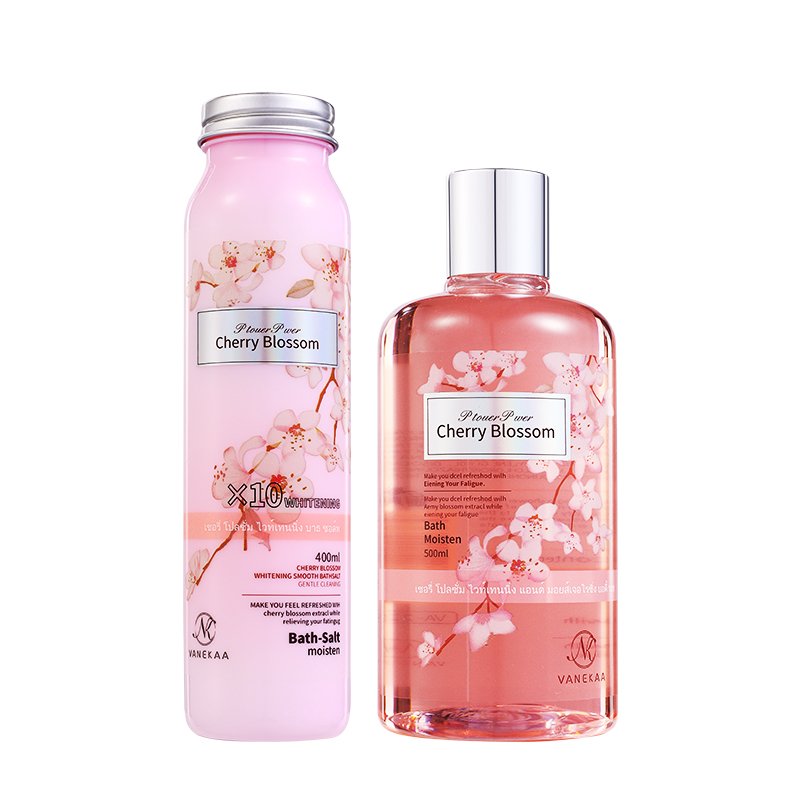 Wholesale Scented Cherry Blossom Niacinamide Body Wash Moisturising Lightening Exfoliating Shower Gel