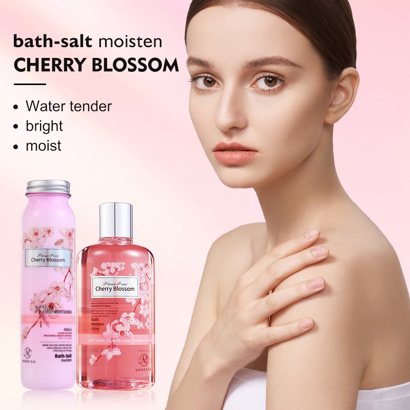 Wholesale Scented Cherry Blossom Niacinamide Body Wash Moisturising Lightening Exfoliating Shower Gel