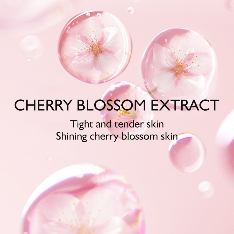 Wholesale Scented Cherry Blossom Niacinamide Body Wash Moisturising Lightening Exfoliating Shower Gel