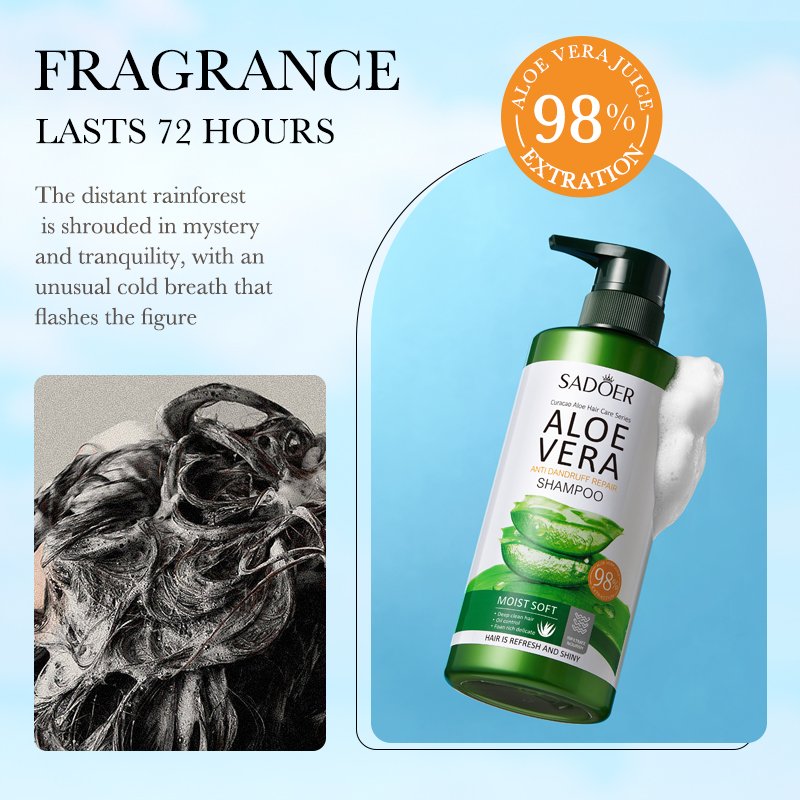 SADOER Aloe Vera Plant Extract Natural organic shower set Hair shampoo and conditioner Repair Hair Mask Personal care products