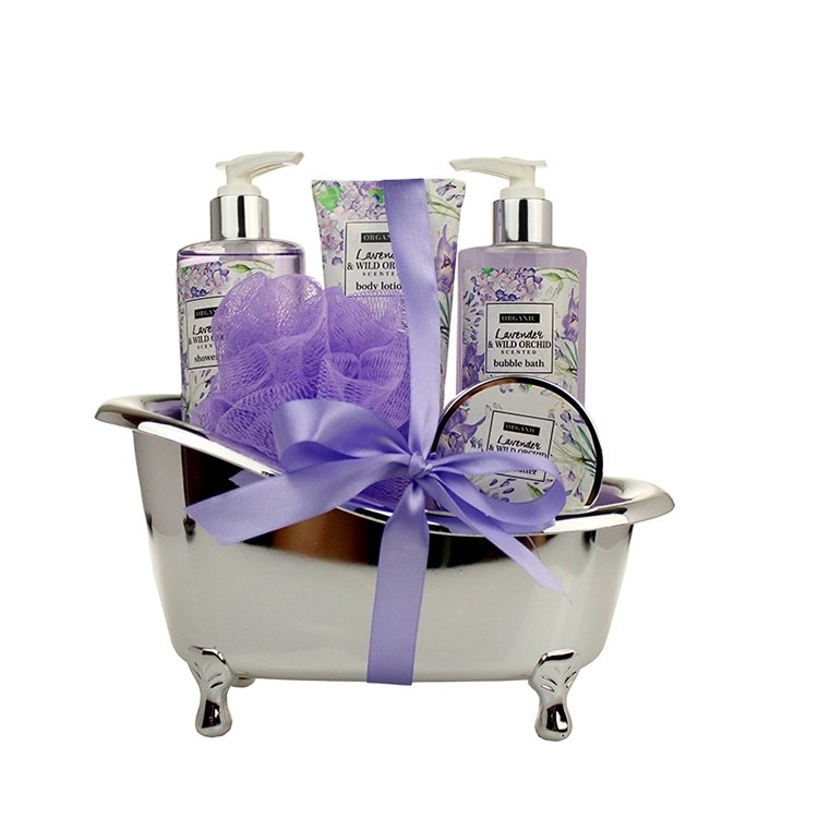 Beauty lavender natural wash body mist bath gift set private label body lotion home shower gel spa bath gift basket sets women