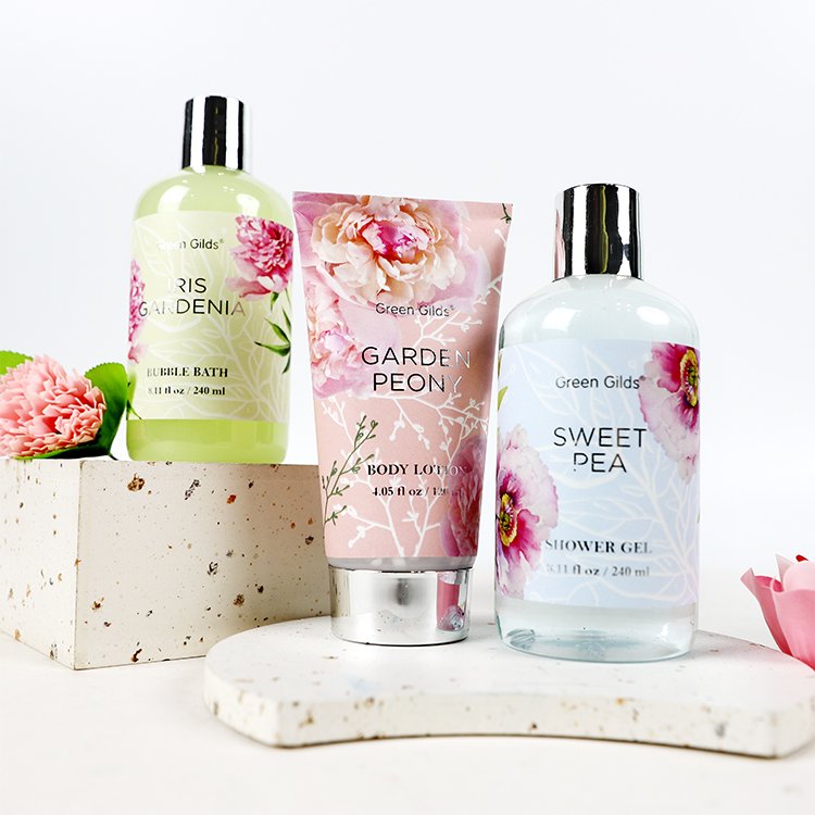 Custom Logo Cleaning Shower Gel Moisturizing Bubble Bath Luxury Body Lotion Gift Set Mother Day Body Bath Gift Set