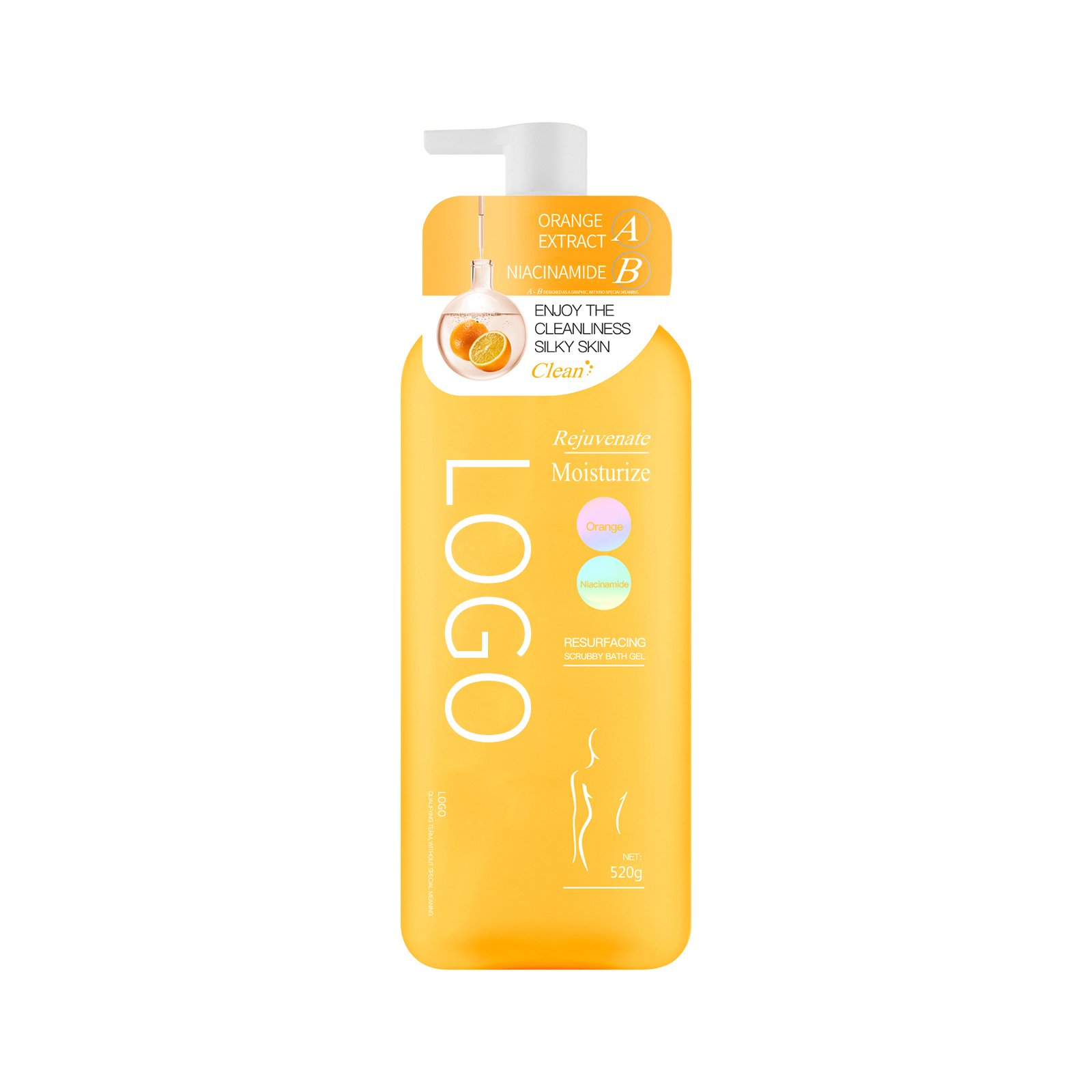 hydration smoothness exfoliate chicken Skin Renewal Moisture Scrub Shower Gel