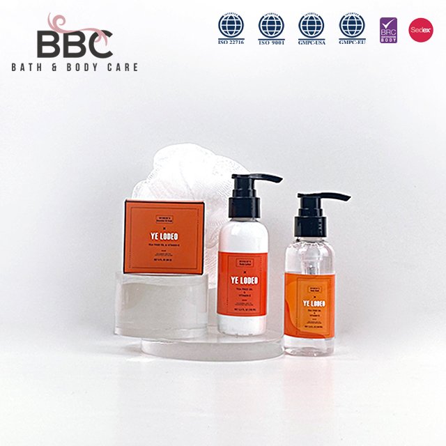 Wholesale moisturizing handmade natural green tea body soap Body lotion Shower gel W Bath Ball in PVC bag spa set