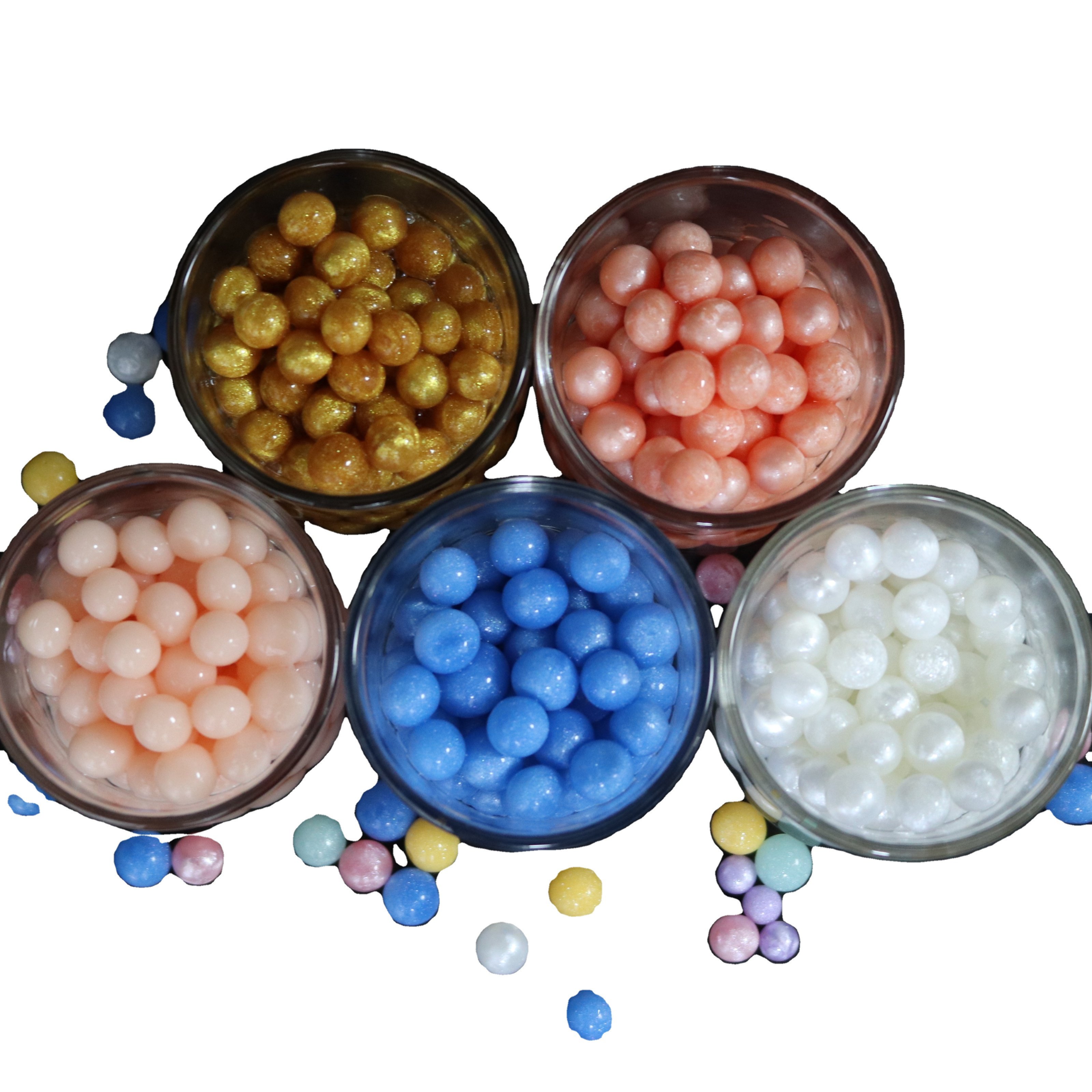 Pearl ball for shower gel, synthetic beads for lotions, various colors