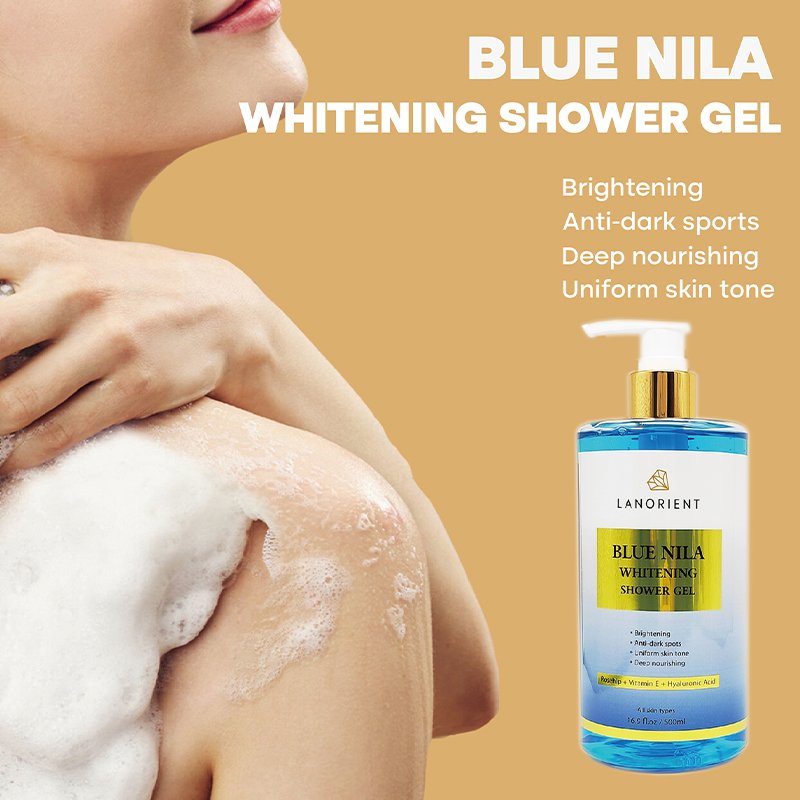 NILA Shower Gel Body Wash Brightening Exfoliating Smoothing Gentle Cleansing Moisturizing Shower Gel Women Men 500ml
