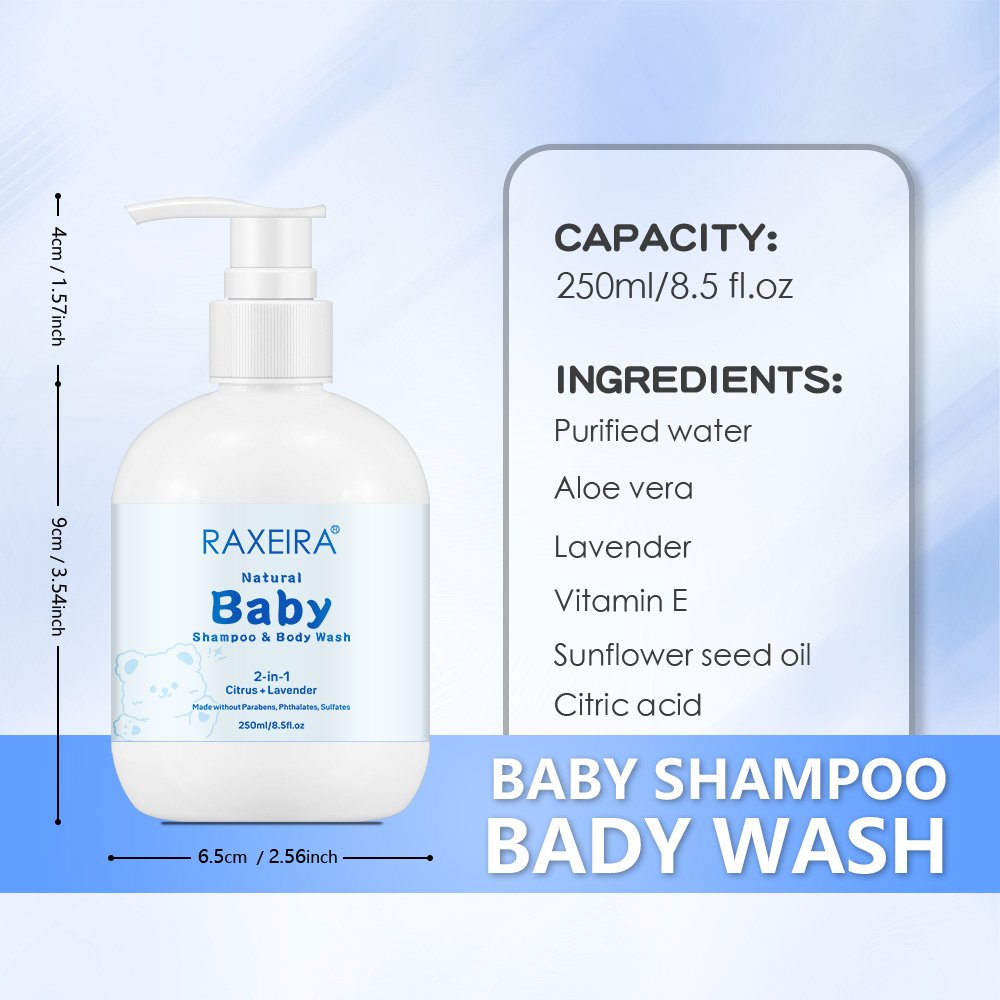 OEM 2 In 1 baby shampoo and body wash baby body wash and shampoo body wash shower gel