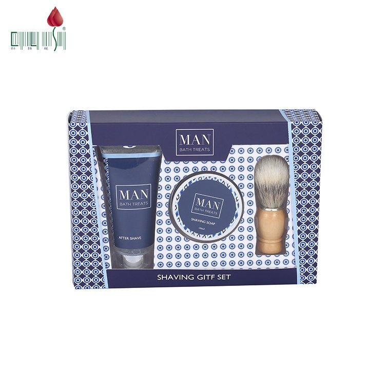Personal Body Lotion Men's Care Shower Gel Fashionable Relaxing Men Bath Gift Set 25.8*12.7*25cm Accept Custom