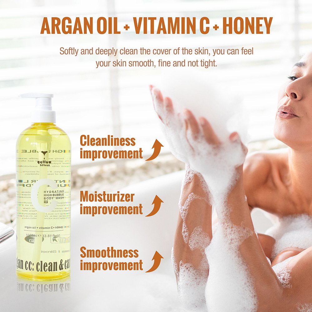 Wholesale Body Care Hydrating Refresh Shower Gel Nourish Body Cream Lotion Private Label Vitamin C Honey Body Wash for Woman