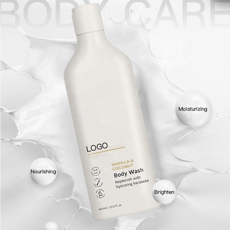 Private Label Natural Organic Shower Gel Vanilla And Coconut Fruit Flavor Refreshements Body Wash