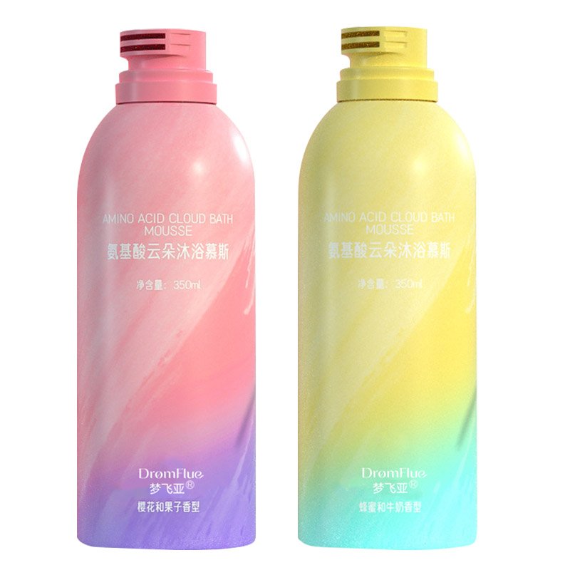 Color bubble fragrance shower mousse amino acid fruity bath mousse foam