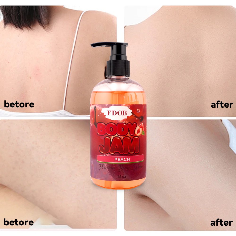 Body Jam Whitening Organic shower gel Body Wash Whitening shower gel Exfoliating Skin Private Label Natural Organic