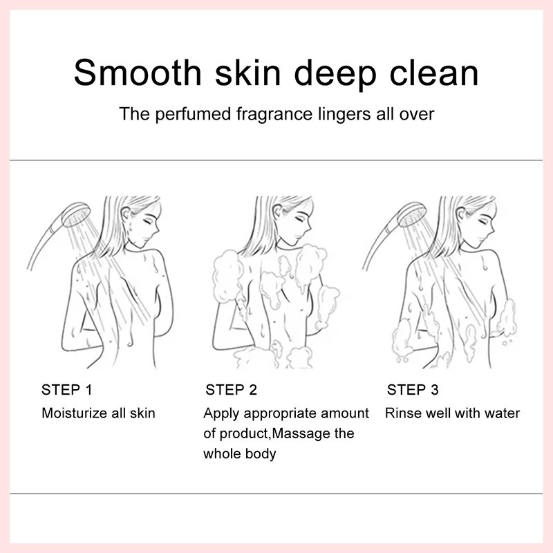 White Peach Fruit Acid Scented Shower Gel Adults Use Cleansing and Moisturizing Body Leaves Skin Clean and Refreshed