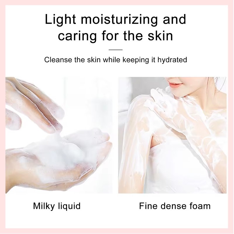 White Peach Fruit Acid Scented Shower Gel Adults Use Cleansing and Moisturizing Body Leaves Skin Clean and Refreshed