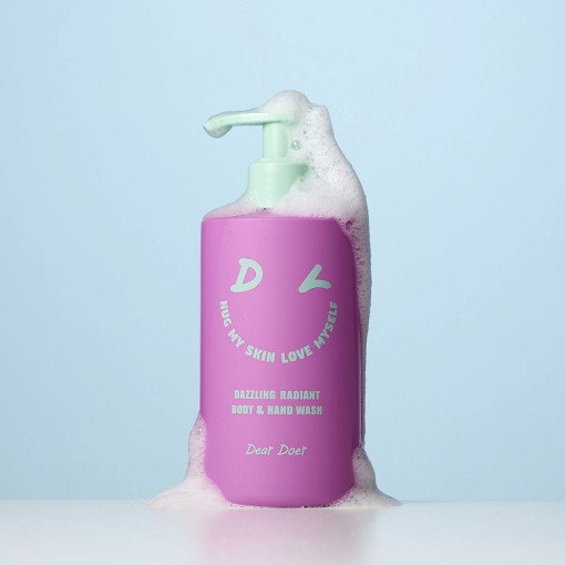 Dear Doer 300ml Floral Scented Hyaluronic Acid Body Wash Niacinamide Moisturizing Refreshing Skin Lightening Liquid Bubbles