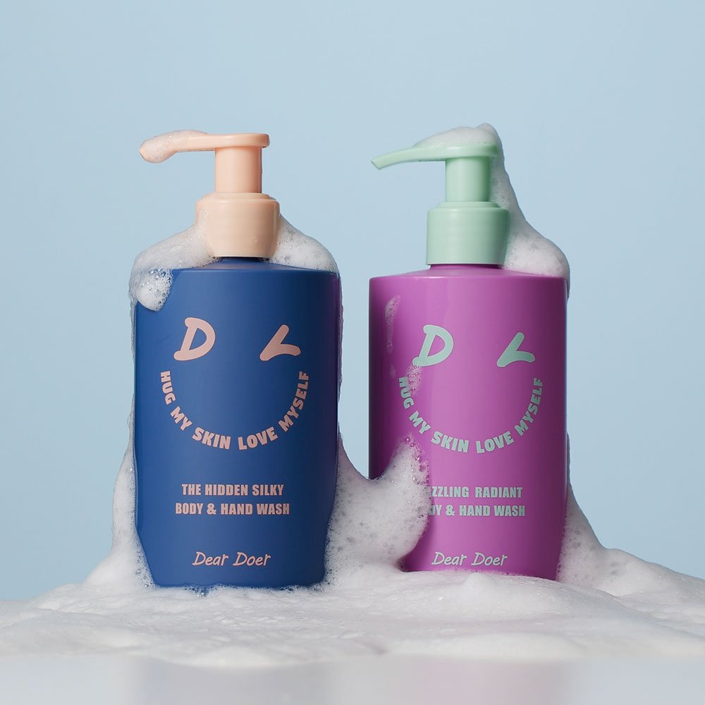 Dear Doer 300ml Floral Scented Hyaluronic Acid Body Wash Niacinamide Moisturizing Refreshing Skin Lightening Liquid Bubbles